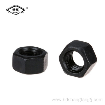 Din934 black finished  carbon steel hex nut